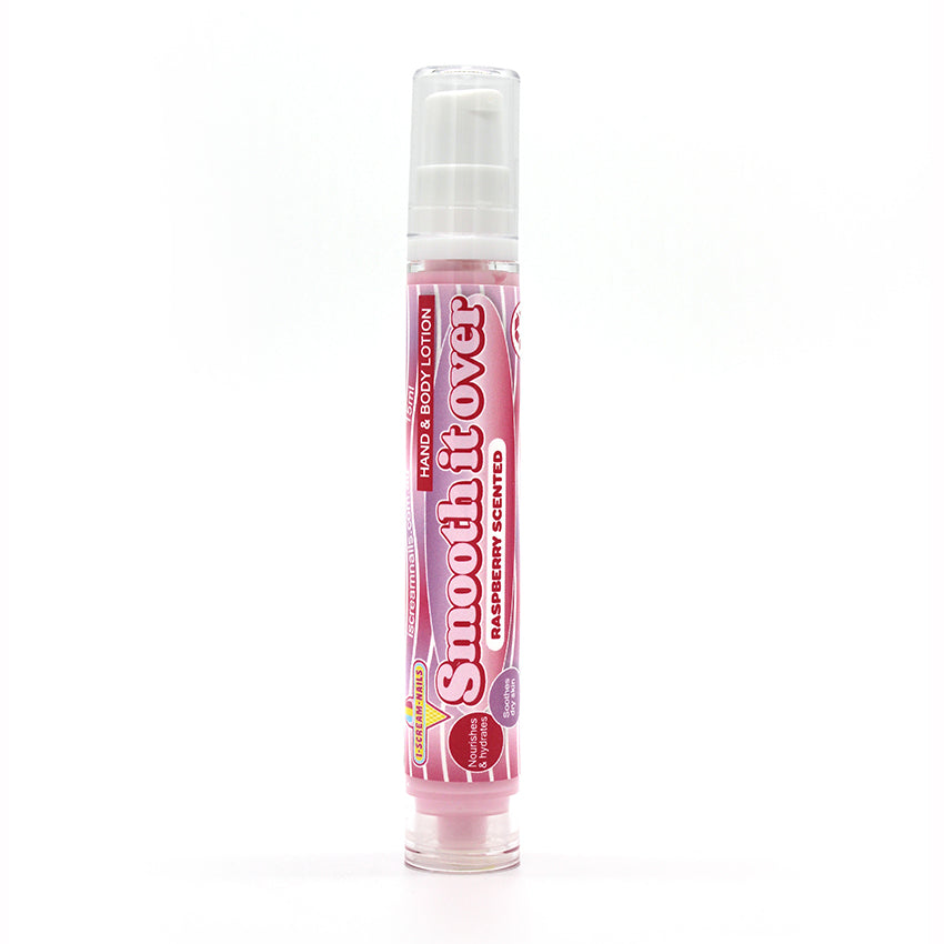 Smooth it Over Hand and Body Lotion - Raspberry scented 15ml - mini pump